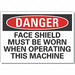 Face Mask Danger Rflct Label 10inx14in