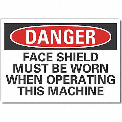 Face Mask Danger Label 3.5x5in Polyester