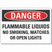 Flamm Liquid Danger Lbl 7x10in Polyest