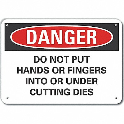 Rflct Pinch Point Danger Sign 10x14in