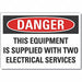 Elec Hazard Danger Rflct Lbl 10x14in