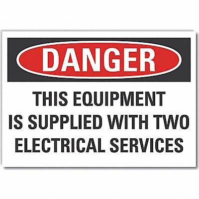 Elec Hazard Danger Lbl 5x7in Polyester