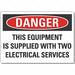 Elec Hazard Danger Lbl 5x7in Polyester