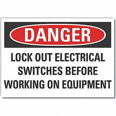 Danger Sign 10in x 14in Non-PVC Polymer