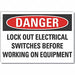 Lockout Tagout Danger Lbl 5x7in Polyest