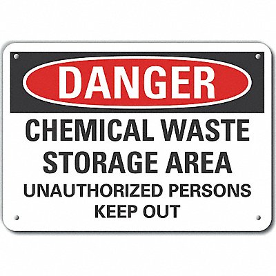 Alum Chemicals Danger Sign 7x10in Alum