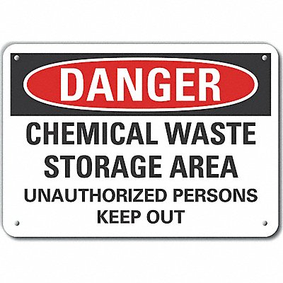 Rflct Chemicals Danger Sign 7x10in Alum