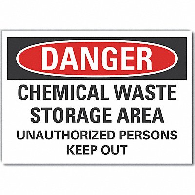 Chemicals Danger Rflct Label 3.5inx5in