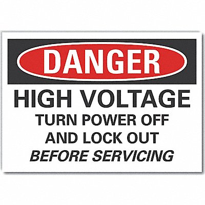 Danger Sign 10in x 14in Non-PVC Polymer