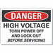 Danger Sign 10in x 14in Non-PVC Polymer