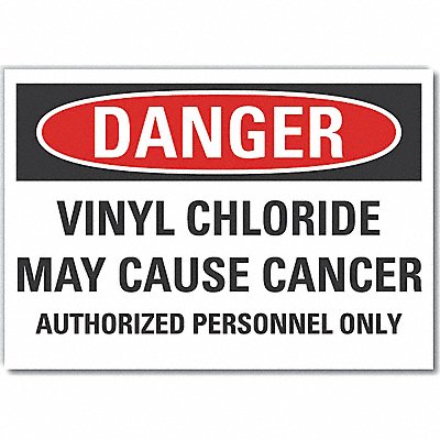 Vinyl Chloride Danger Lbl 5x7in Polyest