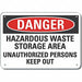 Danger Sign 7 in x 10 in Aluminum