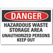 Hazardous Waste Danger Rflctv Lbl 7x10in