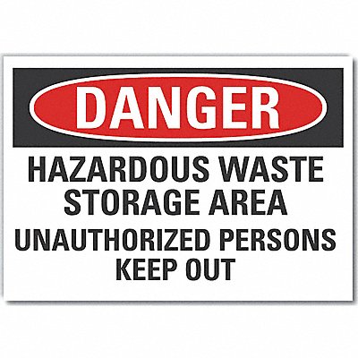 Danger Sign 10inx14in Non-PVC Polymer