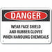 Alum Eye Hand Danger Sign 10x14in Alum