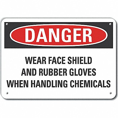 Rflct Eye Hand Danger Sign 7x10in Alum