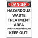 Hzrdous Waste Danger Lbl 7x5in Polyest