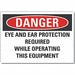 Eye Ear Danger Rflct Label 7inx10in