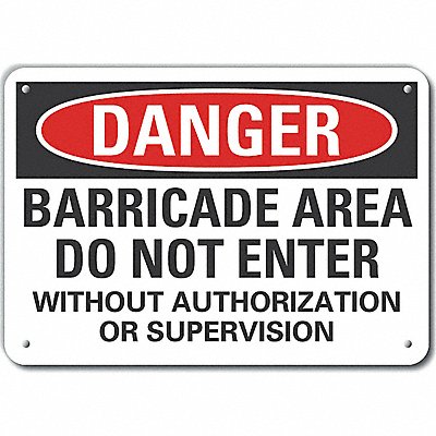 Rflctv Do Not Enter Danger Sign 10x14in