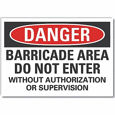 Danger Sign 10inx14in Non-PVC Polymer
