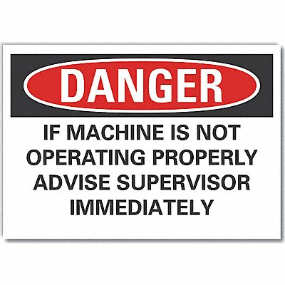 Machine Operat Danger Rflct Lbl 5x7in
