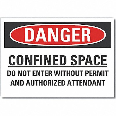 Danger Sign 7 inx10 in Non-PVC Polymer