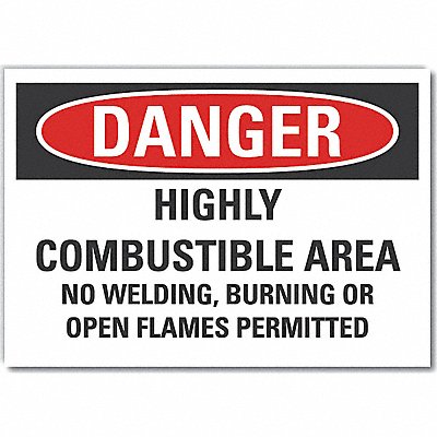 Danger Sign 7 in x 10 in Non-PVC Polymer