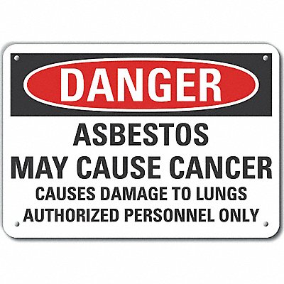 Danger Sign 7 in x 10 in Aluminum