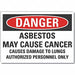 Asbestos Danger Rflctv Label 5inx7in