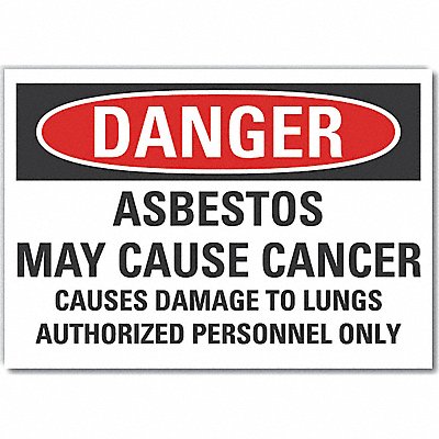 Danger Sign 7 inx10 in Non-PVC Polymer