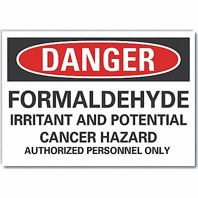 Danger Sign 7 inx10 in Non-PVC Polymer