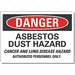 Asbestos Danger Rflctv Label 3.5inx5in