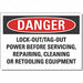 Lockout Tagout Danger Lbl 5x7in Polyest