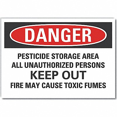 Pesticide Danger Lbl 10x14in Polyester