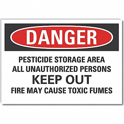 Danger Sign 7 inx10 in Non-PVC Polymer