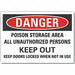 Poison Danger Label 7inx10in Polyester