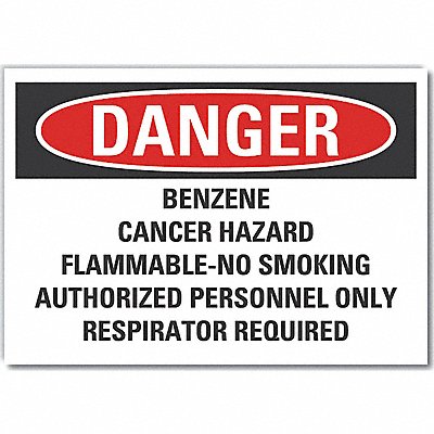 Danger Sign 7 in x 10 in Non-PVC Polymer