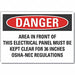 Elec Panel Danger Rflct Lbl 7x10in