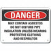 Rflct Asbestos Danger Sign 7x10in Alum