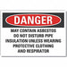 Asbestos Danger Lbl 7inx 10in Polyester