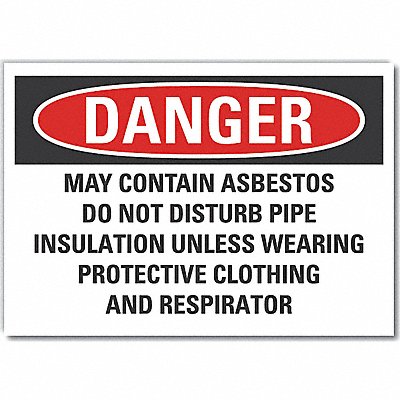 Danger Sign 7 in x 10 in Non-PVC Polymer