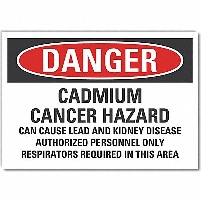 Danger Sign 10in x 14in Non-PVC Polymer