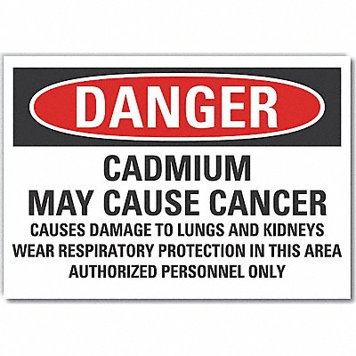 Danger Sign 7 inx10 in Non-PVC Polymer