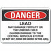 Lead Hazard Danger Sign 10inx14in Plastc