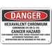 Rflctv Hexa Chromium Danger Sign 10x14in