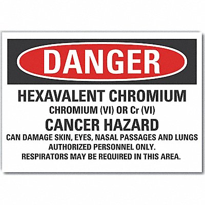 Hexavalent Chromium Rflct Lbl 5x7in