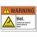 Hot Surface Warning Rflctv Label 3.5x5in