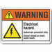 Elec Hazard Warning Sign 10x14in Alum