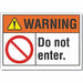 Warning Sign 7in x 10in Non-PVC Polymer