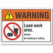 Lead Hazard Warning Lbl 5x7in Polyester